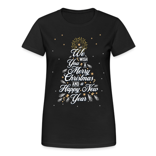 Christmas Happy New Year Damen T-Shirt - Schwarz