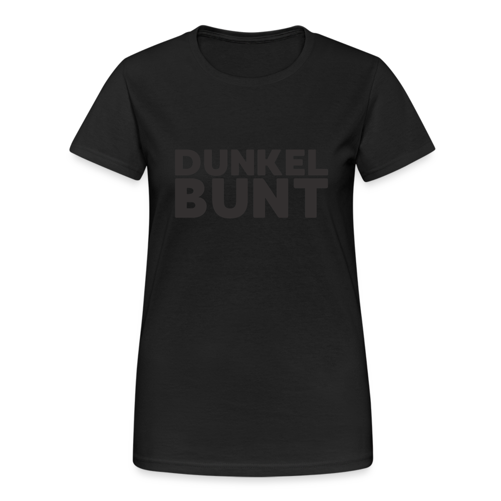 Dunkelbunt Black Edition Damen T-Shirt - Schwarz