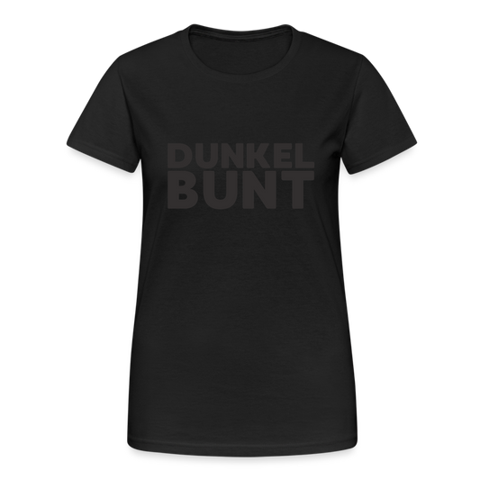 Dunkelbunt Black Edition Damen T-Shirt - Schwarz