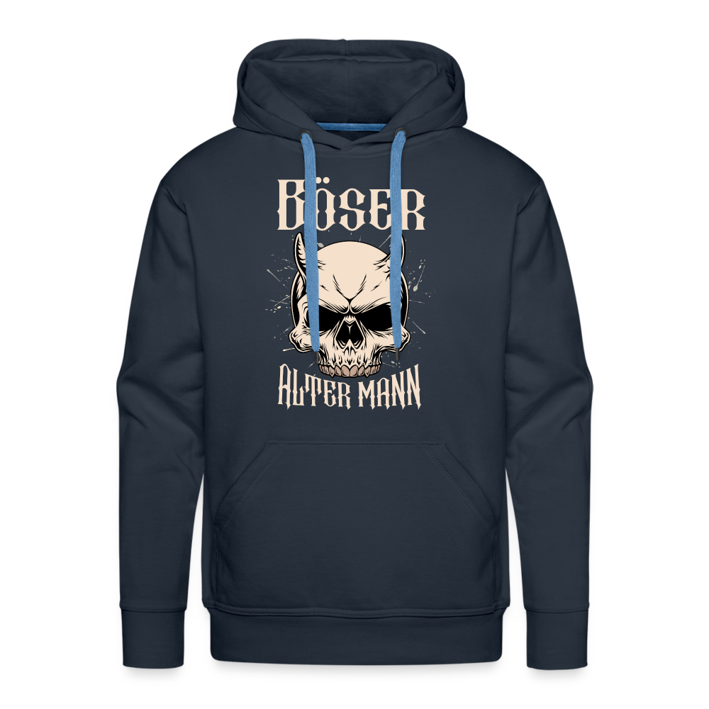 Böser alter Mann Skull Herren Premium Hoodie - Navy