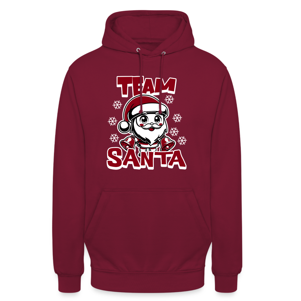 Team Santa Unisex Hoodie - Bordeaux