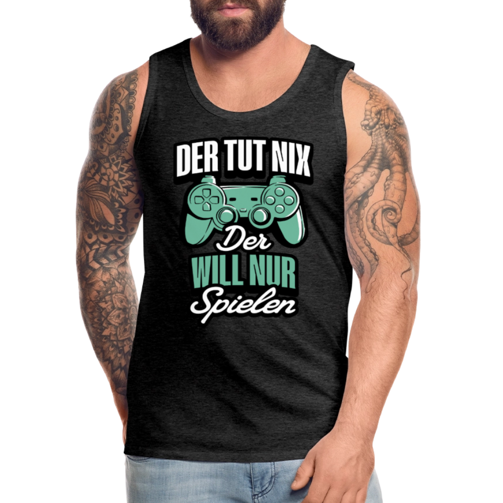 Der tut nix der will nur Spielen Gamer Herren Premium Tank Top - Anthrazit
