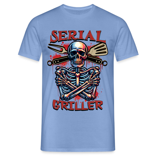 Serial Griller Skull Herren T-Shirt - carolina blue