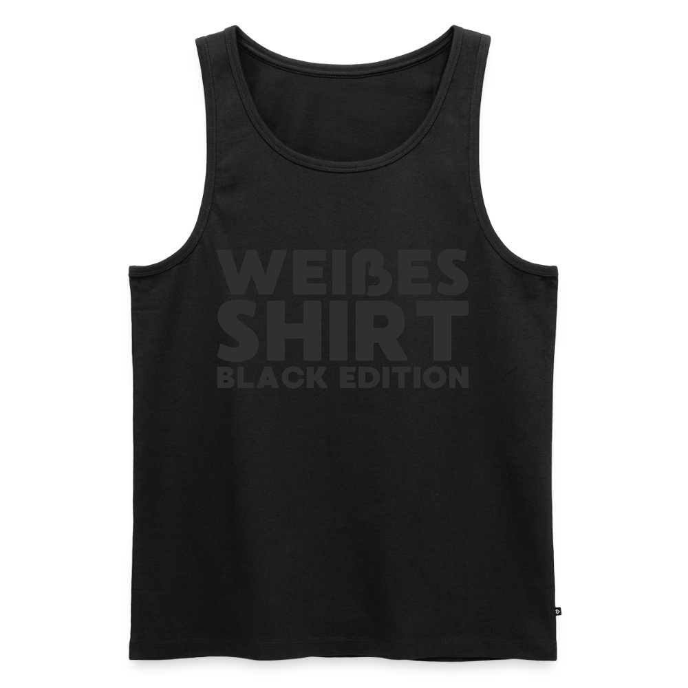 Weißes Shirt Black Edition Herren Premium Tank Top - Schwarz