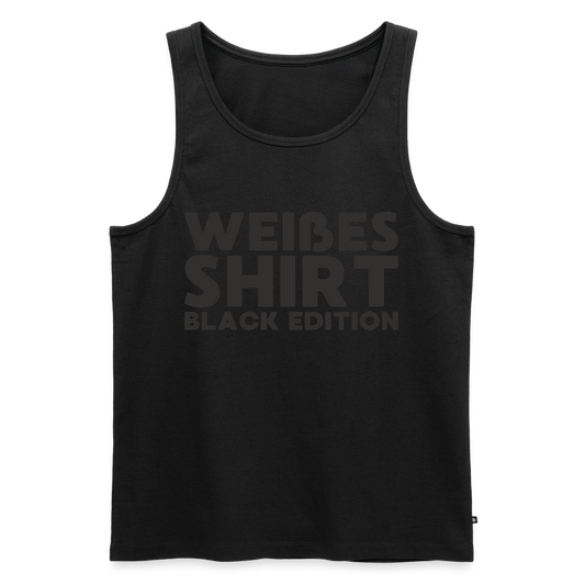 Weißes Shirt Black Edition Herren Premium Tank Top - Schwarz