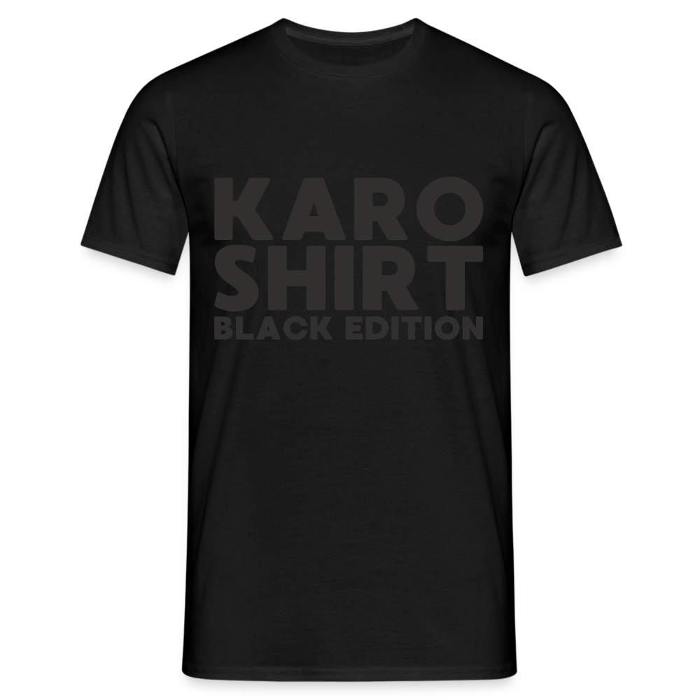 Karo Shirt Black Edition Herren T-Shirt - Schwarz