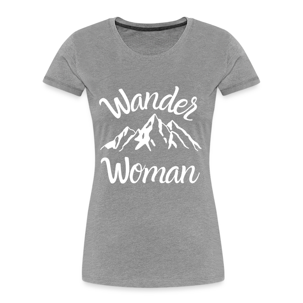 Wander Women Damen Premium Bio T-Shirt - Grau meliert