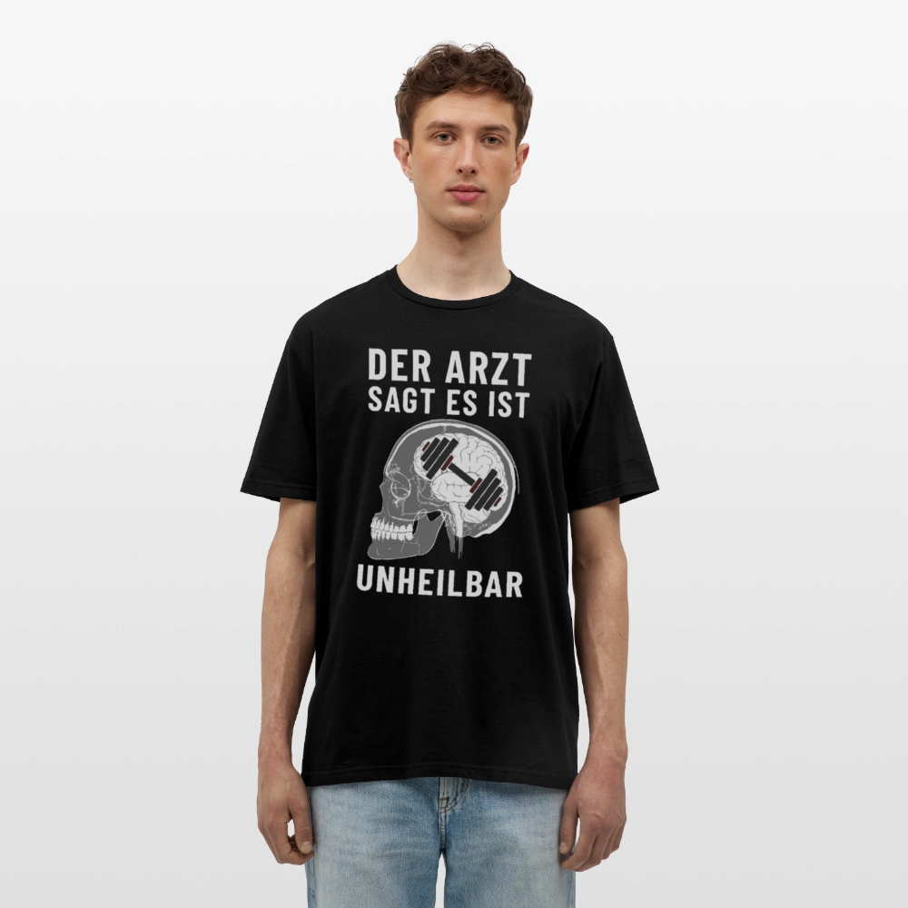 Der Arzt sagt es ist Unheilbar Röntgen Hirn Gym Herren T-Shirt - Schwarz