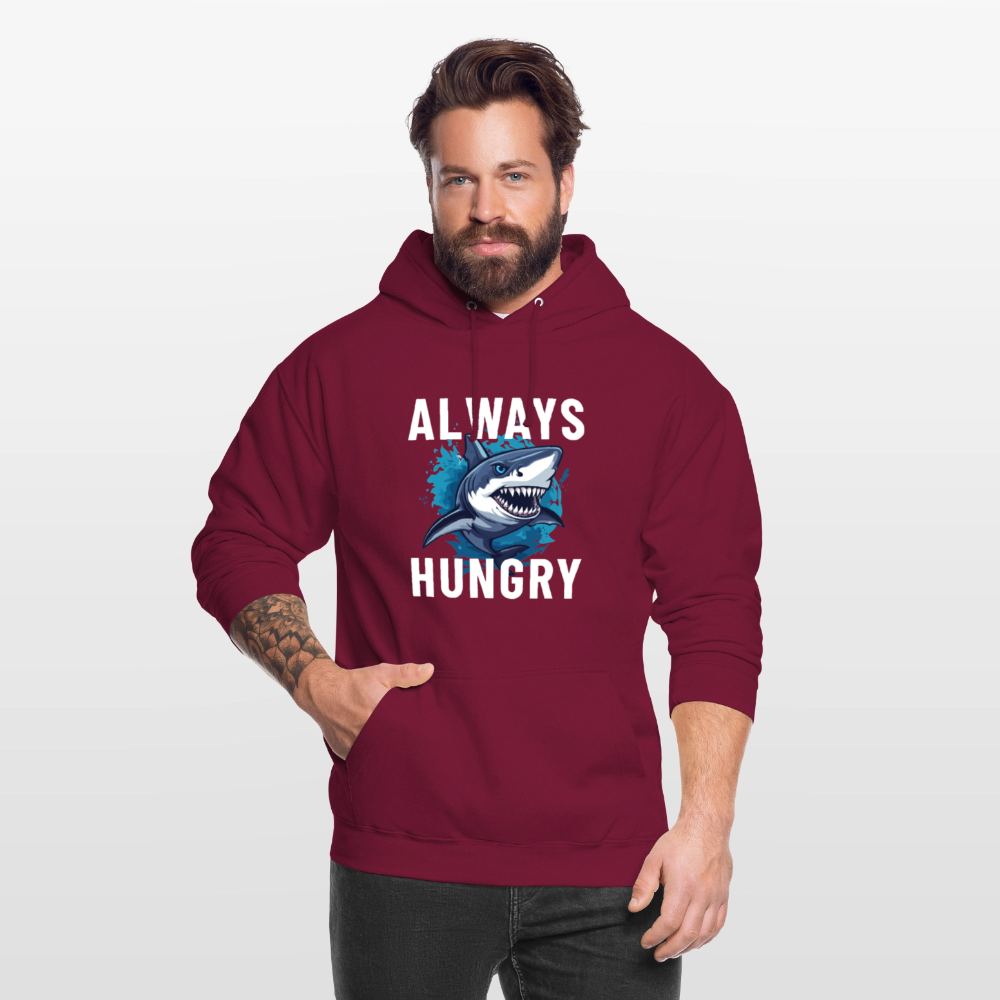 Always hungry shark Unisex Hoodie - Bordeaux