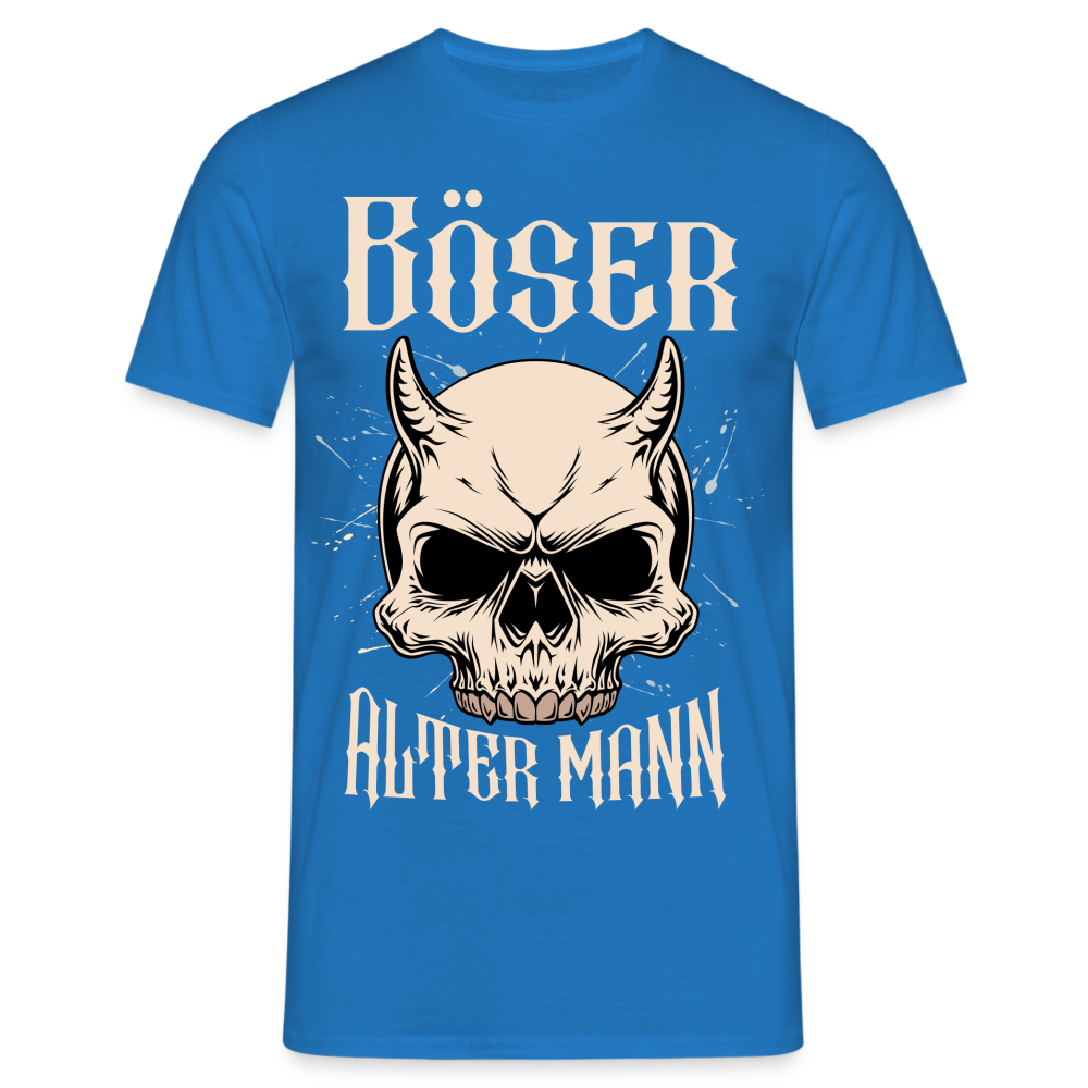 Böser alter Mann Skull Herren T-Shirt - Royalblau