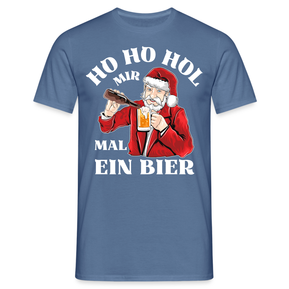 Ho Ho Hol mir mal ein Bier Herren T-Shirt - Taubenblau 