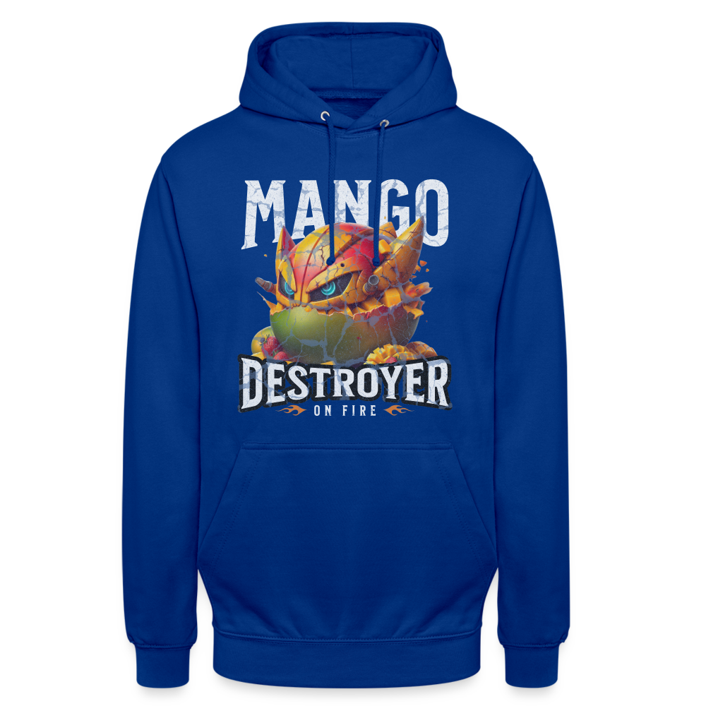 Mango Destroyer on Fire Unisex Hoodie - Royalblau