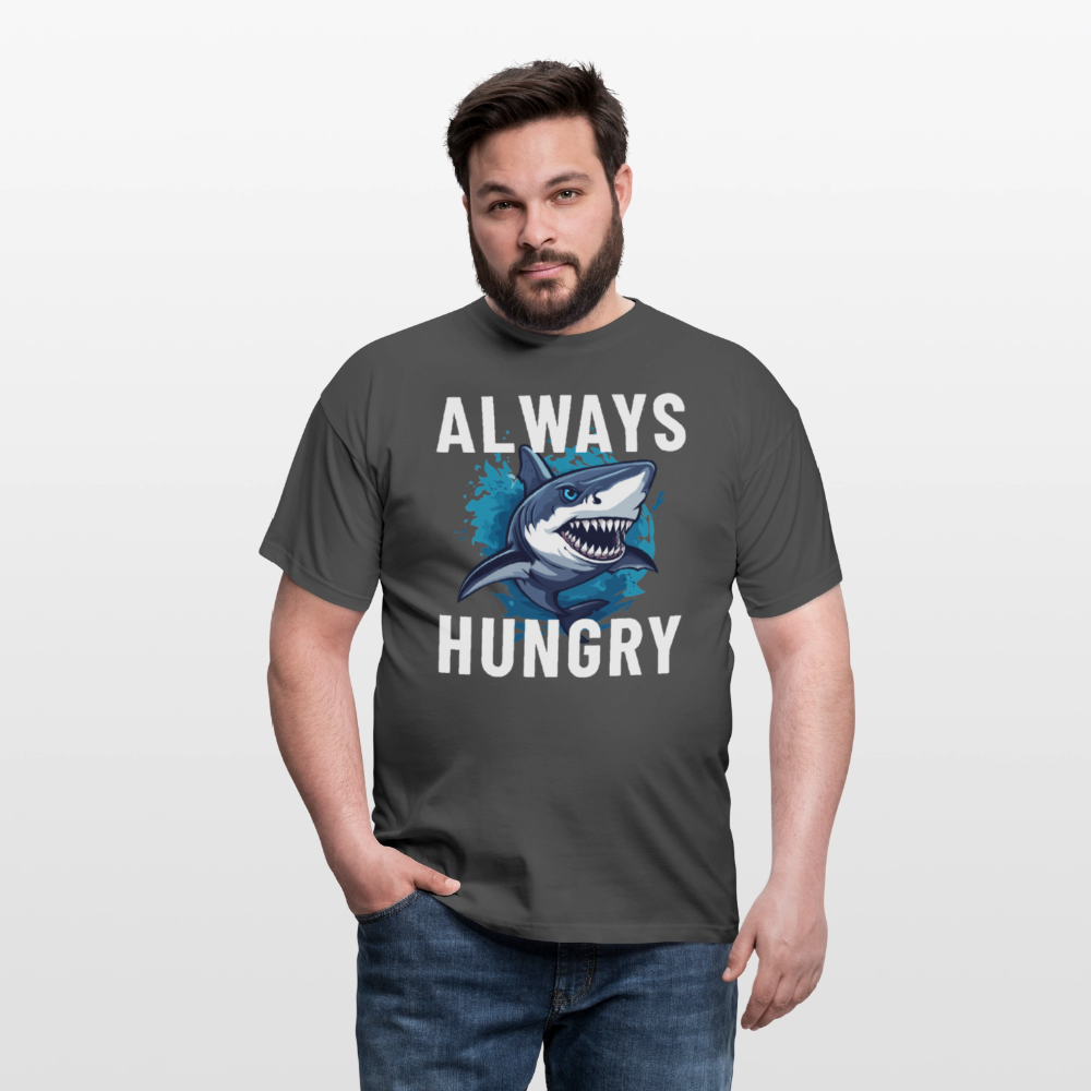 Always hungry shark Herren T-Shirt - Anthrazit