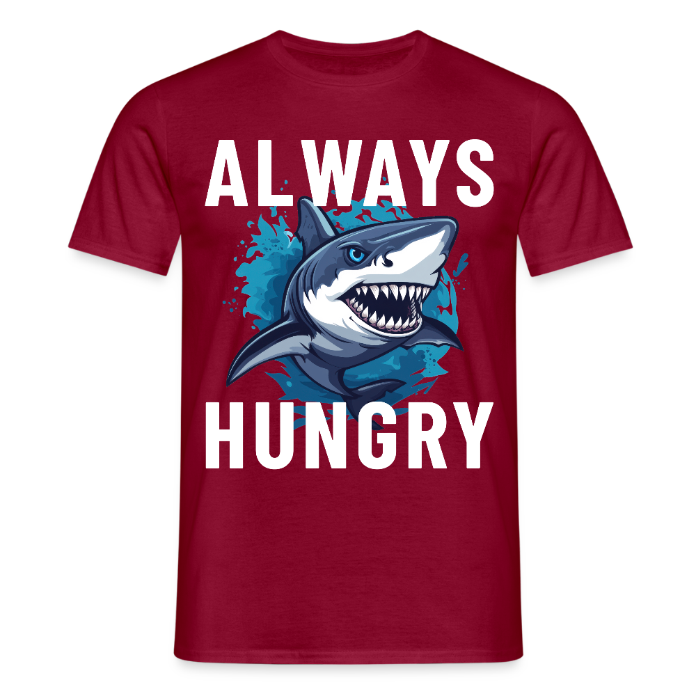 Always hungry shark Herren T-Shirt - Ziegelrot