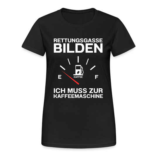 Rettungsgasse bilden ich muss zur Kaffeemaschine Damen T-Shirt - Schwarz