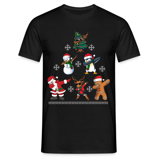 Dabbing-Weihnachtsbaum Herren T-Shirt - Schwarz