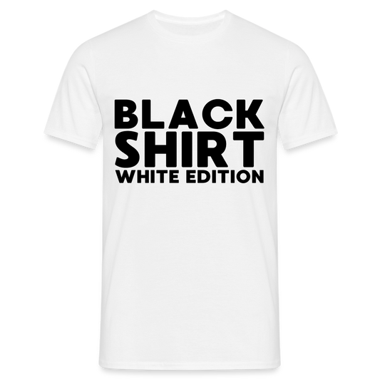 Black Shirt White Edition Herren T-Shirt - Weiß