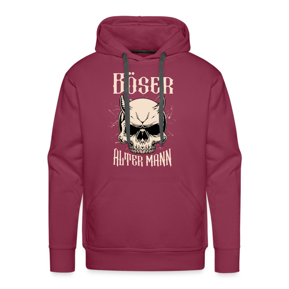 Böser alter Mann Skull Herren Premium Hoodie - Bordeaux