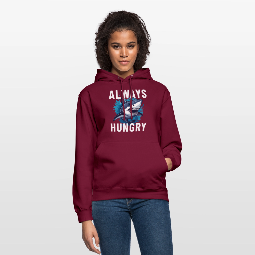 Always hungry shark Unisex Hoodie - Bordeaux