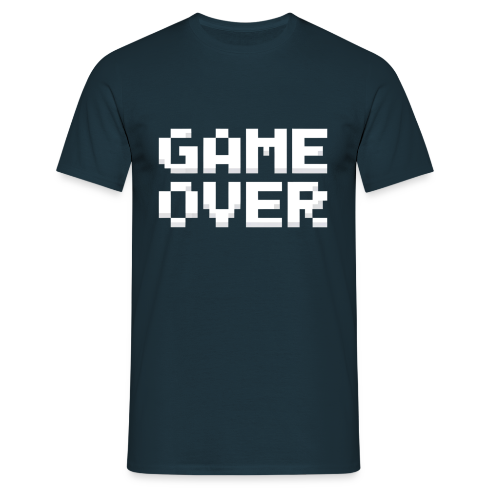 Game Over Retro Pixel Herren T-Shirt - Navy