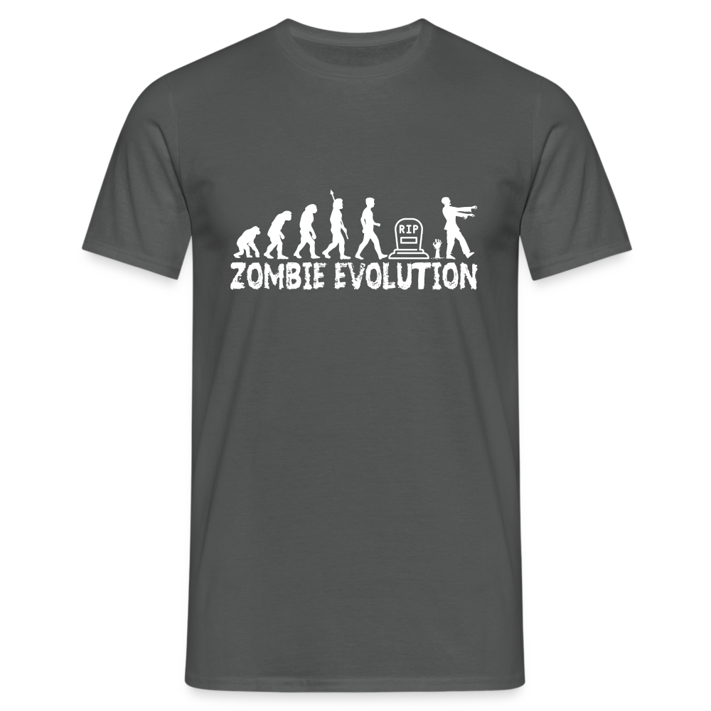 Zombie Evolution RIP Zombi Herren T-Shirt - Anthrazit