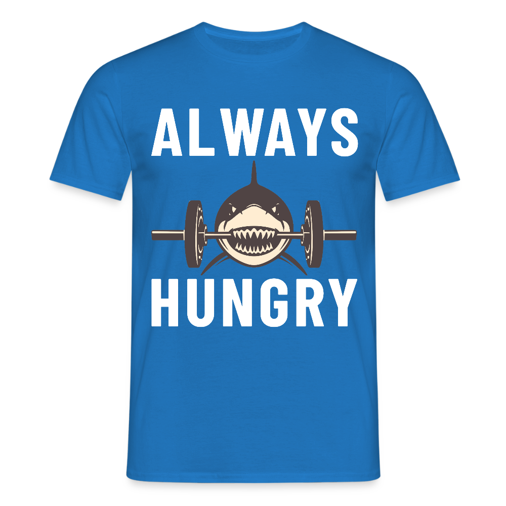 Always hungry shark barbell Herren T-Shirt - Royalblau