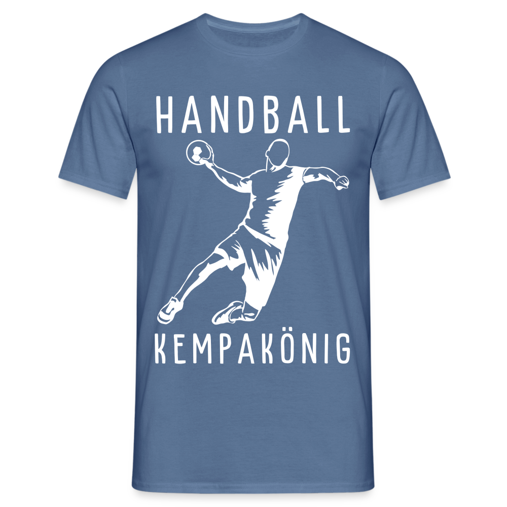 Handball Kempakönig Handballer Spruch Herren T-Shirt - Taubenblau 