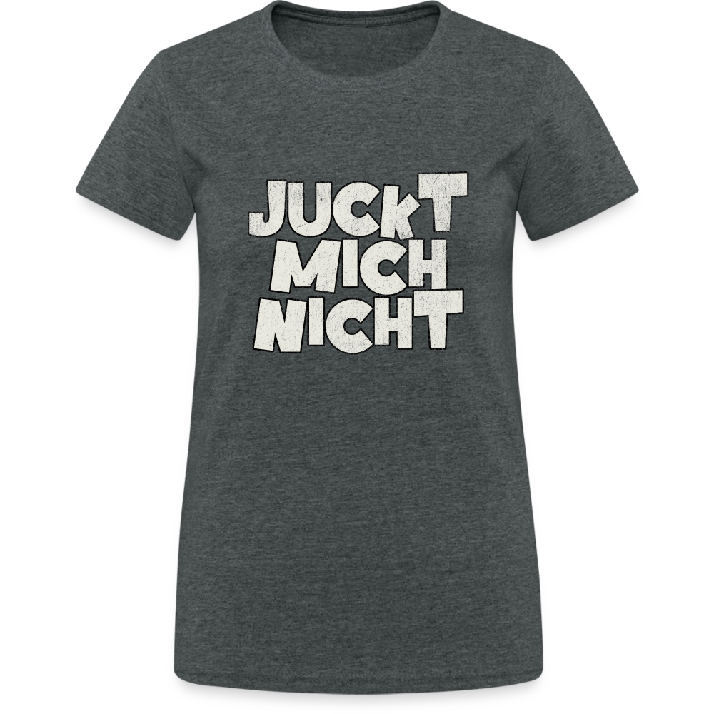 Juckt mich nicht Damen T-Shirt - Dunkelgrau meliert