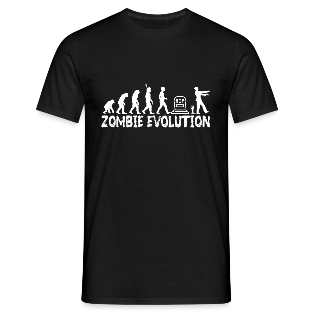 Zombie Evolution RIP Zombi Herren T-Shirt - Schwarz