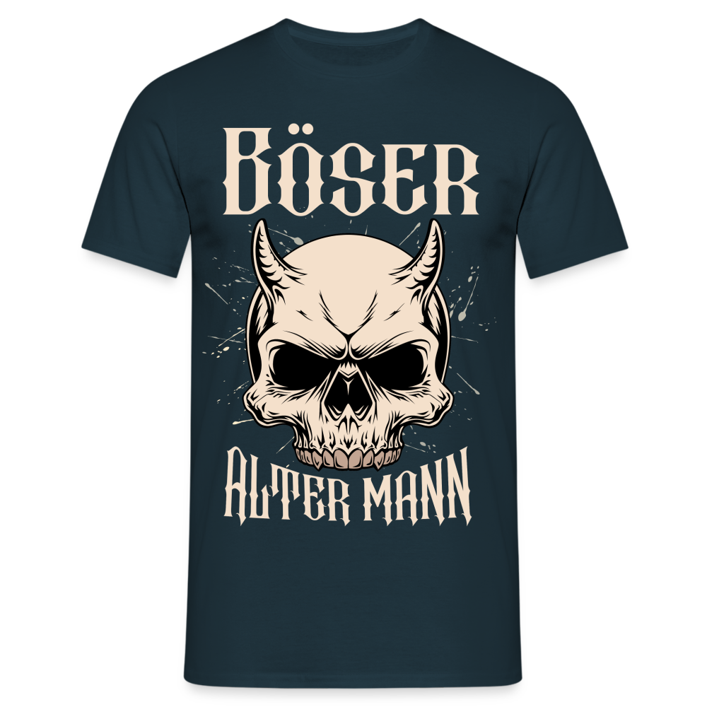 Böser alter Mann Skull Herren T-Shirt - Navy