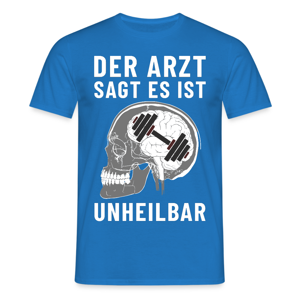 Der Arzt sagt es ist Unheilbar Röntgen Hirn Gym Herren T-Shirt - Royalblau