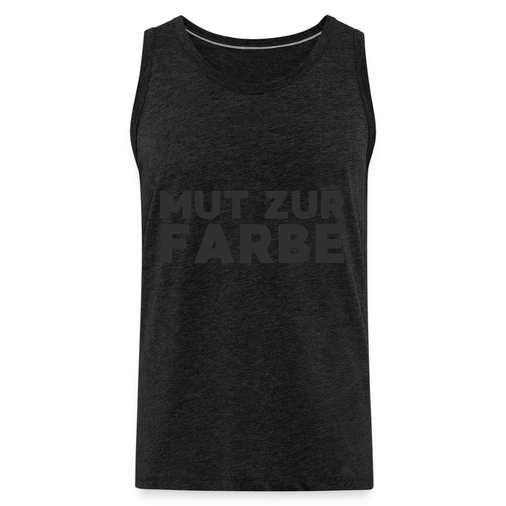 Mut zur Farbe Black Edition Herren Premium Tank Top - Anthrazit