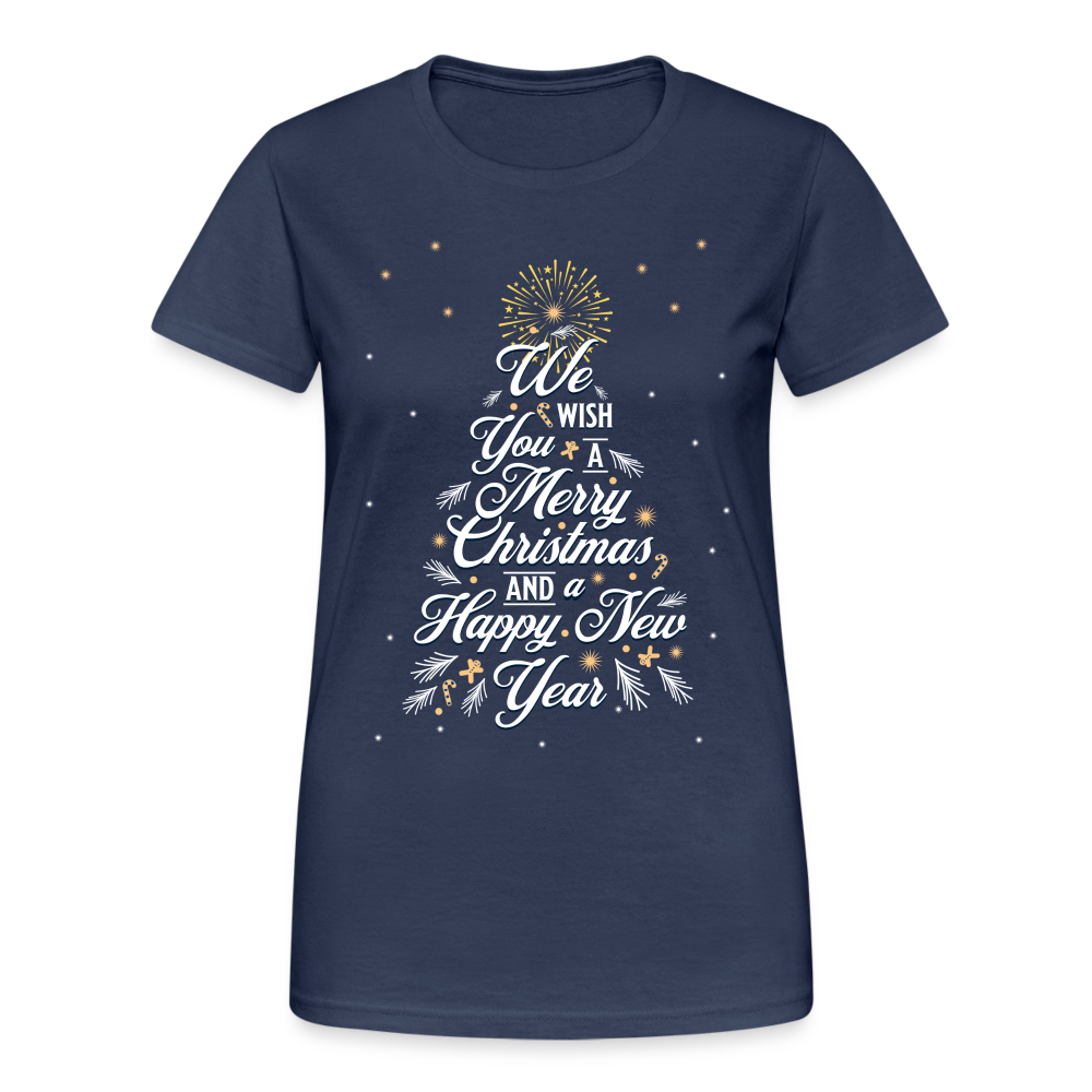 Christmas Happy New Year Damen T-Shirt - Navy