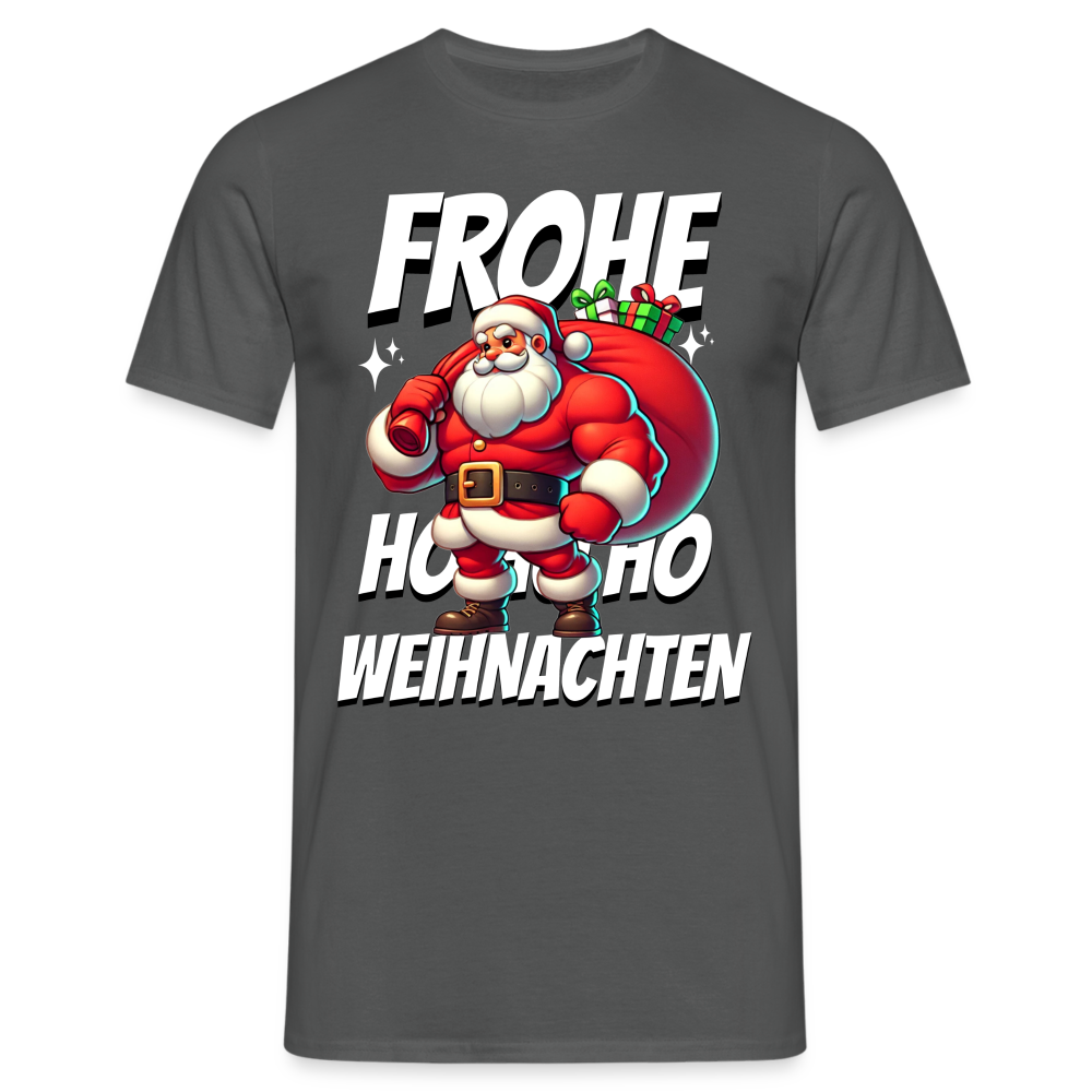 Muskel Weihnachtsmann Frohe Weihnachten Herren T-Shirt - Anthrazit