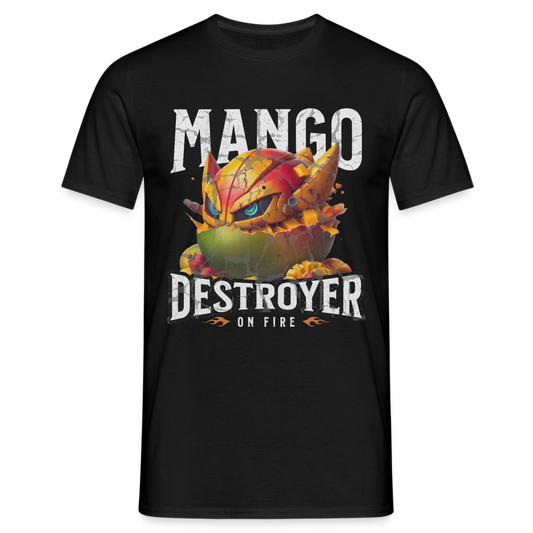 Mango Destroyer on Fire Herren T-Shirt - Schwarz