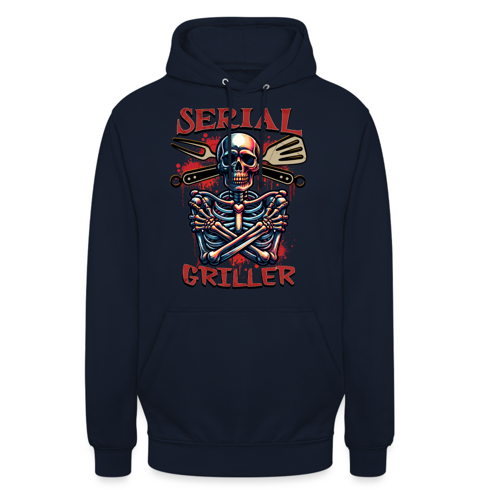 Serial Griller Skull Unisex Hoodie - Navy