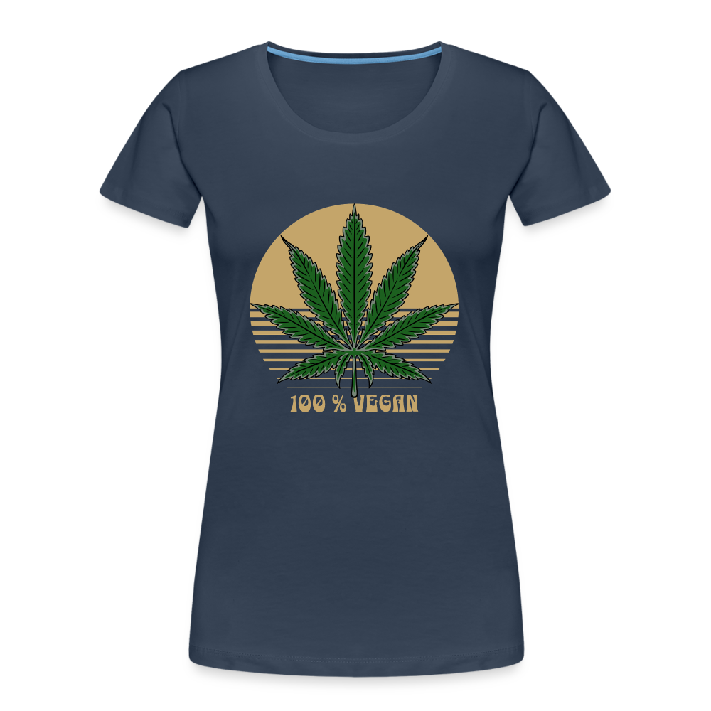 100 % Vegan Cannabis Herren T-Shirt - Navy