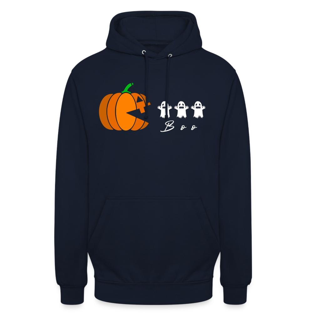 Pumpkin Haunt Halloween Kürbis und Geister Unisex Hoodie - Navy