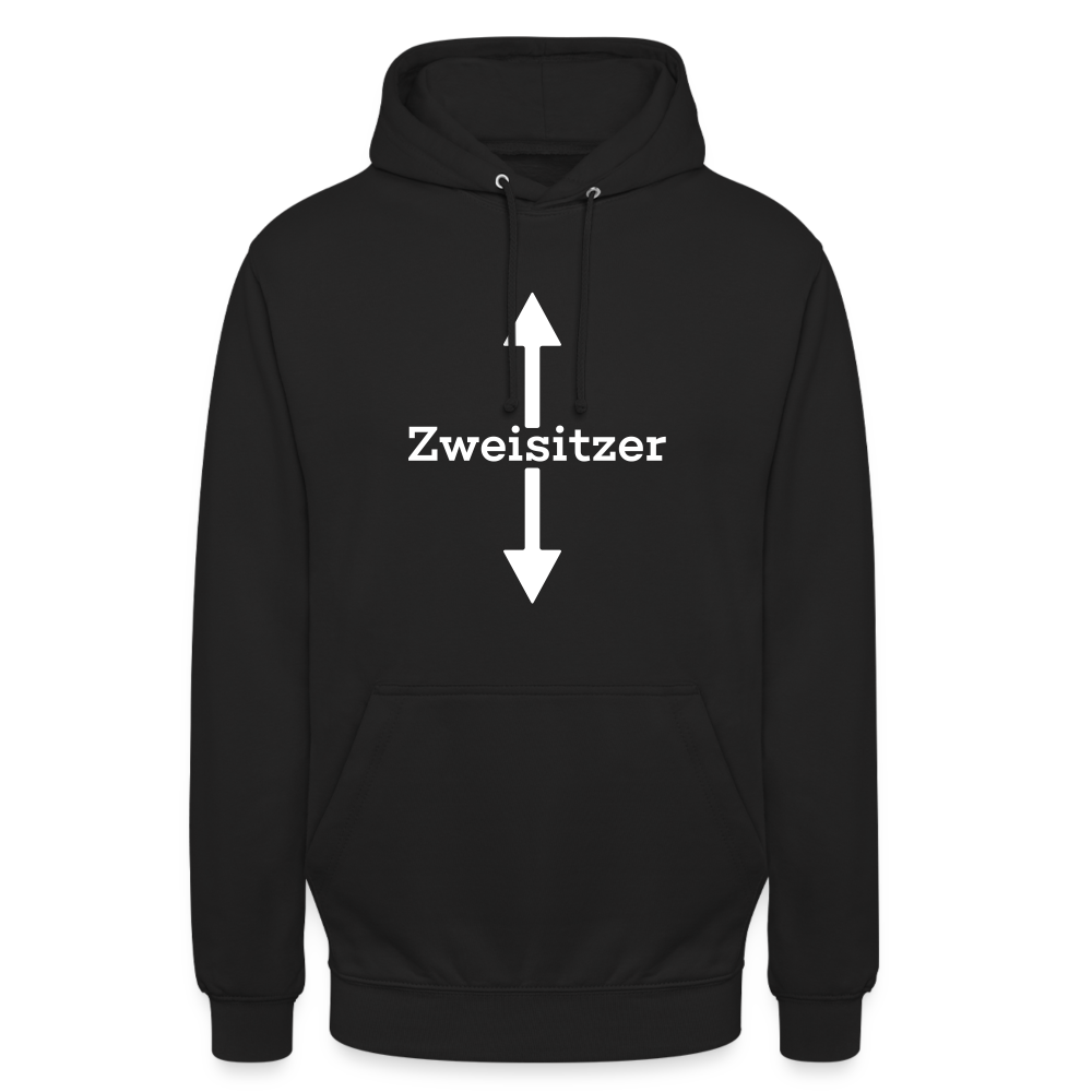 Zweisitzer Unisex Hoodie - Schwarz