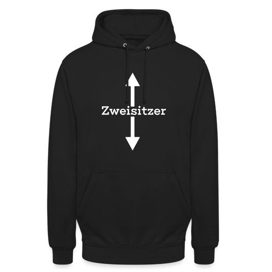 Zweisitzer Unisex Hoodie - Schwarz