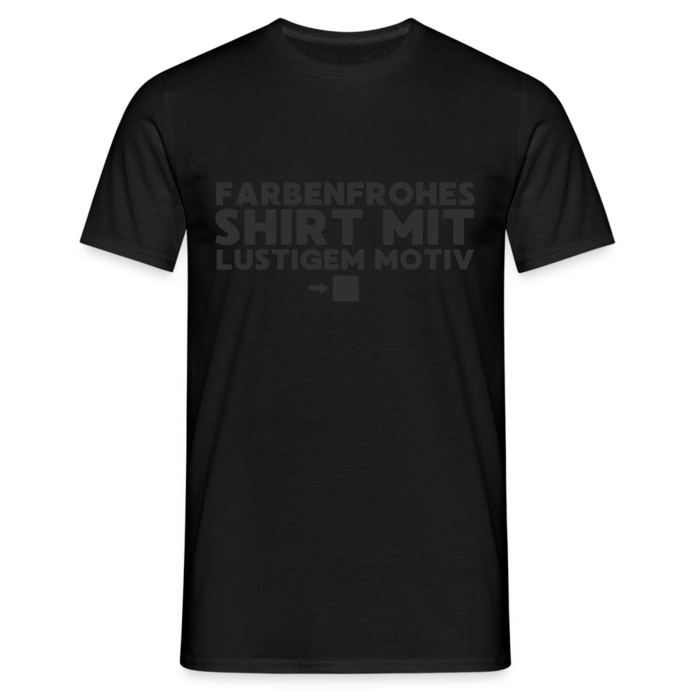 Farbenfrohes Shirt mit lustigem Motiv Black Edition Herren T-Shirt - Schwarz