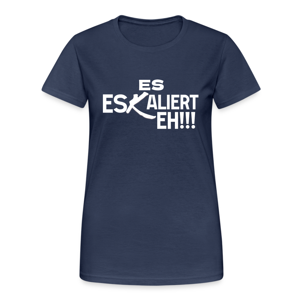 Es Eskaliert Eh Damen T-Shirt - Navy