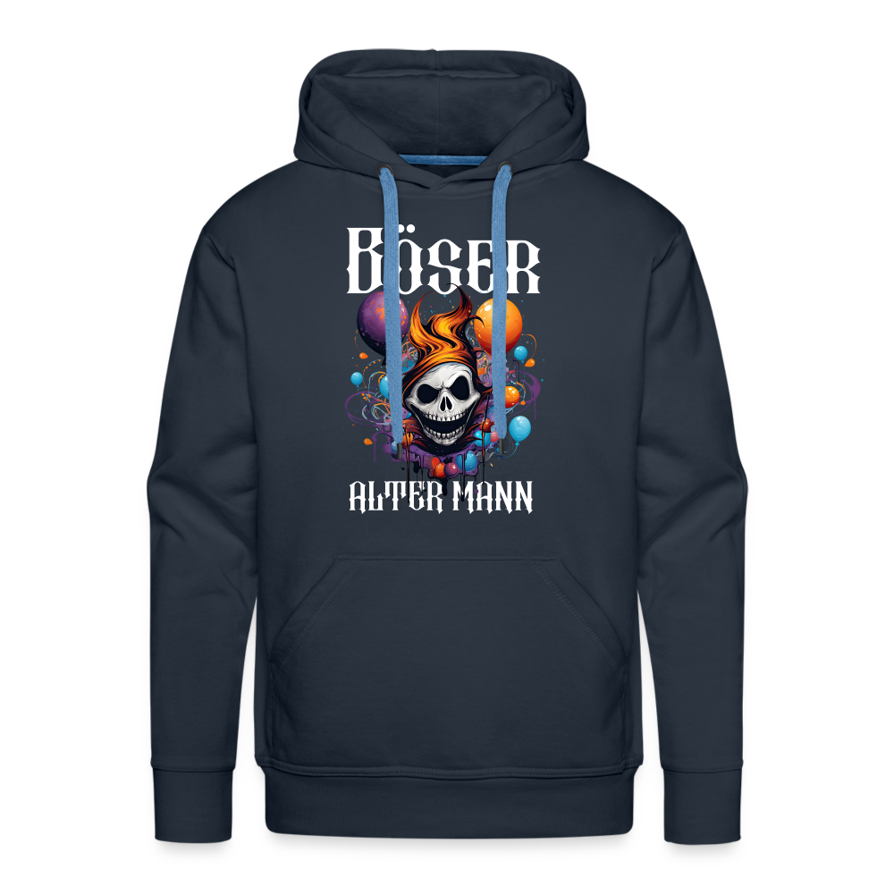 Böser alter Mann Skull Herren Premium Hoodie - Navy