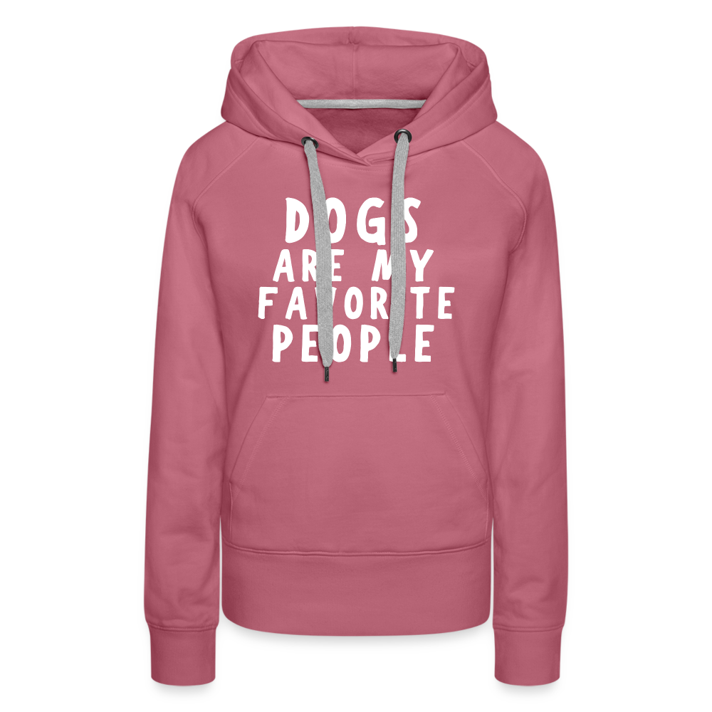 Dogs are my favorite People Damen Premium Hoodie - Malve