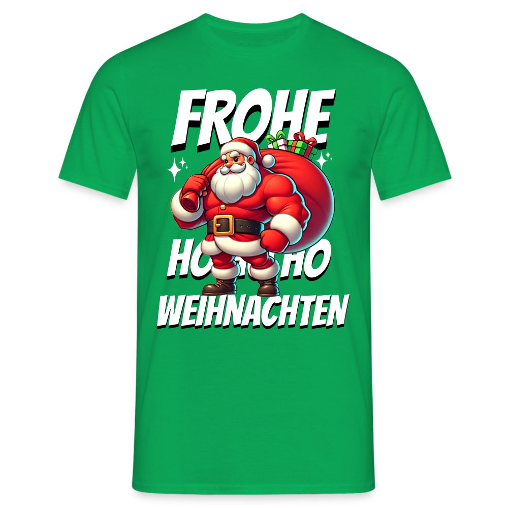 Muskel Weihnachtsmann Frohe Weihnachten Herren T-Shirt - Kelly Green