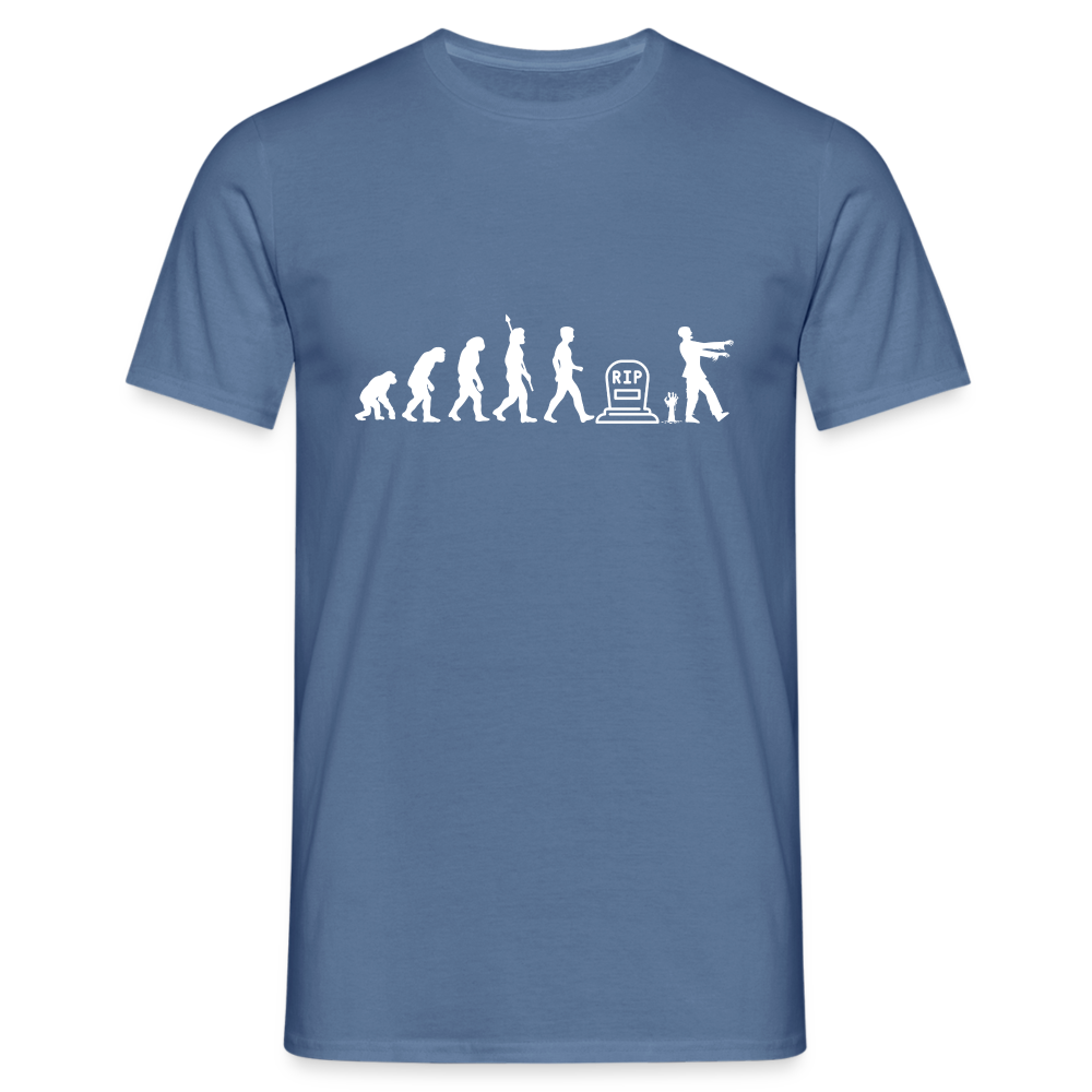 Zombie Evolution RIP Zombi Herren T-Shirt - Taubenblau 