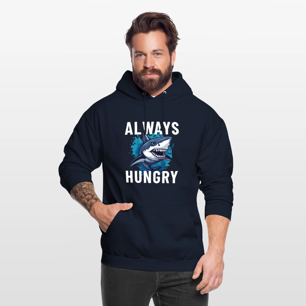 Always hungry shark Unisex Hoodie - Navy
