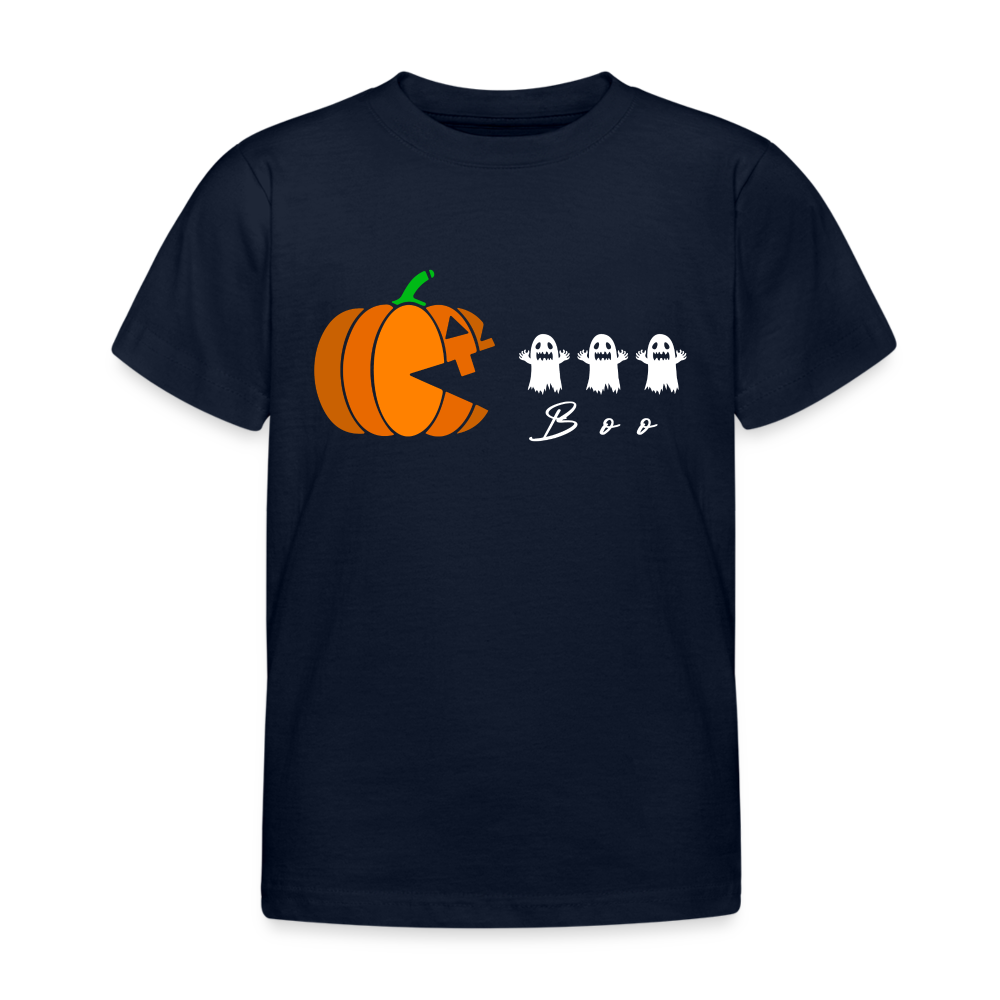 Hungry Pumpkin Kinder T-Shirt - Navy