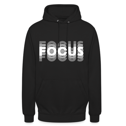 Focus Tripple Unisex Hoodie - Schwarz