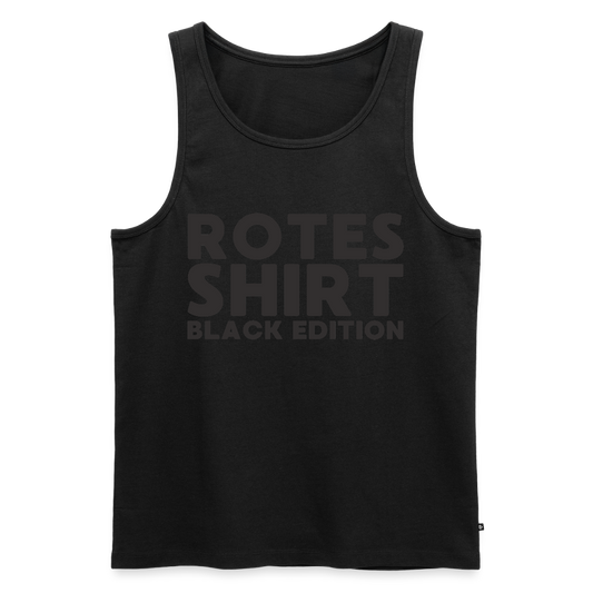 Rotes Shirt Black Edition Herren Premium Tank Top - Schwarz
